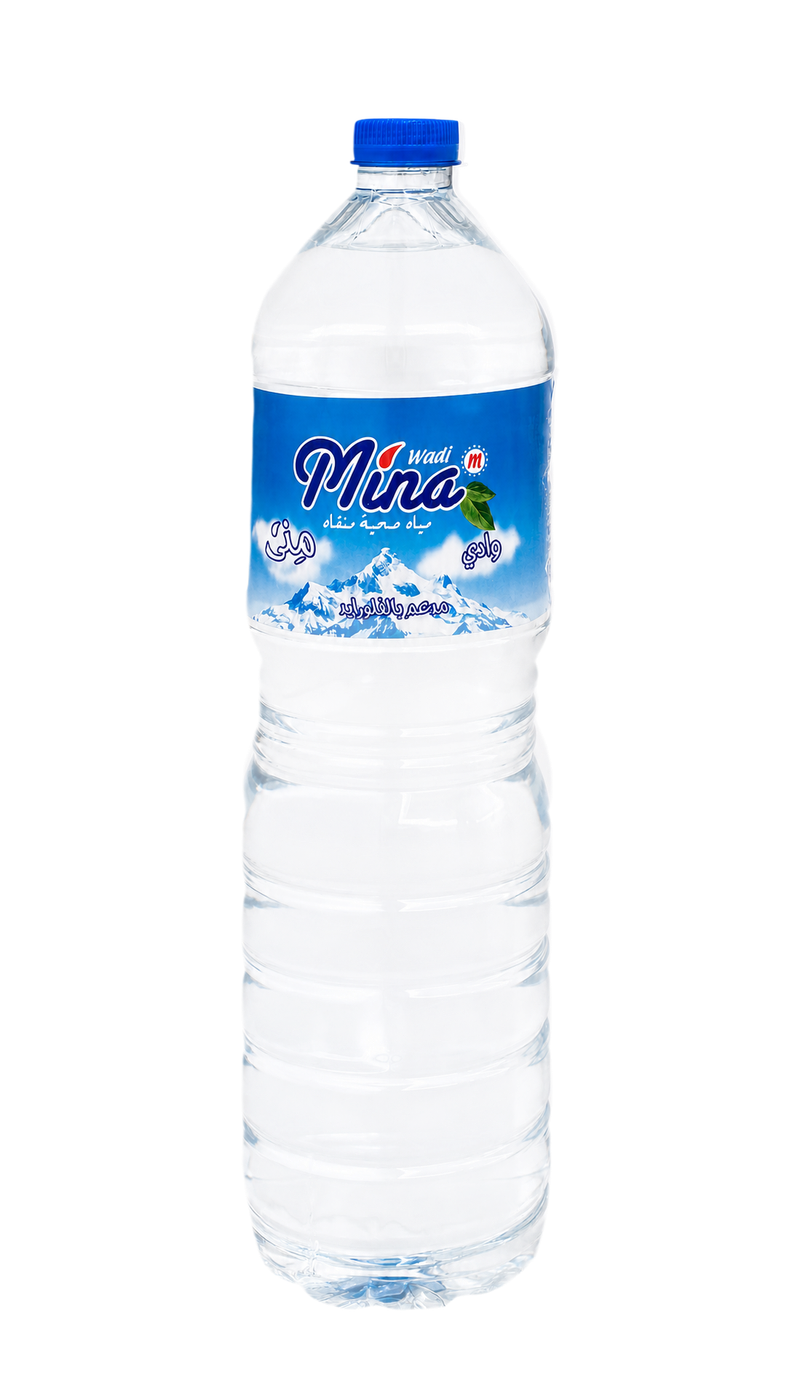 Mina 1.5 L bottled-water product, front view