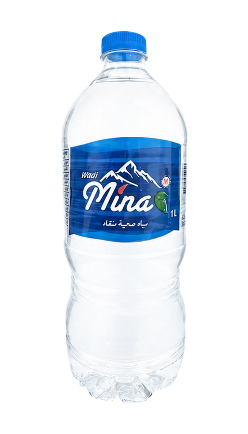 Mina 1 L bottled-water product, front view
