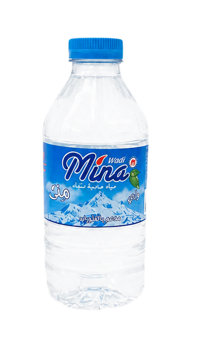 Mina 330 ml bottled-water product, front view